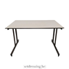 Office desk with a white tabletop 120cm white/brown