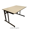 Office desk with a white tabletop 120cm white/brown