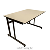 Bureau 120cm wit/bruin