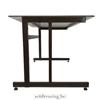 Office desk with a white tabletop 120cm white/brown