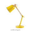 Bureaulamp hout 45cm geel