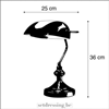 Bureaulamp notaris 35cm messing