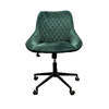 Velour office chair green