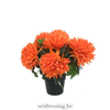 Chrysanthemum kunstplant 35cm oranje