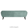 Velvet 3-seater sofa 230cm light blue