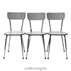 Formica set tafel en 4 stoelen grijs