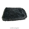 Round fabric dog bed 50cm grey