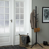 Wooden coat rack 176cm black 