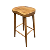 Houten barkruk 72cm bruin