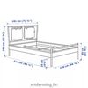 Houten bed 160cm x 200cm lichtbruin