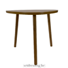 Small wooden side table with an irregular-shaped top 40cm brown