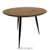 Round wooden side table 50cm brown