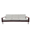 Houten design bank 201cm grijs