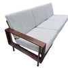 Houten design bank 201cm grijs
