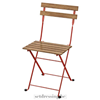 Set of garden table with chairs red/brown