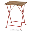 Set tuintafel met stoelen rood/bruin