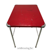 Foldable camping table 80cm red