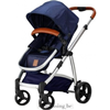 Kinderwagen blauw met autostoel