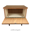 Classic drop-down nightstand 53cm brown
