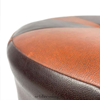 Leather pouf 45cm brown