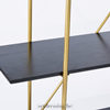 Solid shelving unit 190cm black/gold