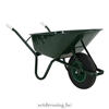 Metalen kruiwagen 140cm groen