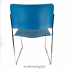 Metal frame chair 76cm blue