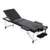 Mobile massage table 185cm black