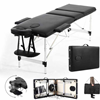 Mobiele massagetafel 185cm zwart