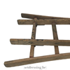 Oude houten uitschuifbare ladder 250cm bruin
