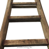 Oude houten uitschuifbare ladder 250cm bruin