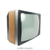 Retro beeldbuis tv 60cm bruin