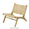 Rotan zetel teak 71cm natural