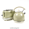 Set vintage waterkoker en broodrooster beige