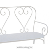 Smeedijzeren tuinbank 103cm wit 