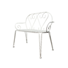 Smeedijzeren tuinbank 103cm wit 