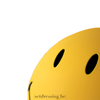 Smiley lamp bol 45cm geel