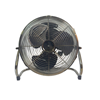 Chrome floor fan grey