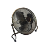 Chrome floor fan grey