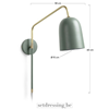 Wandlamp 60 cm groen/goud