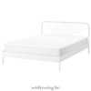 Metalen bed 140cm x 200cm wit