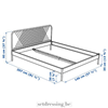 Metalen bed 140cm x 200cm wit