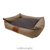 Fabric dog bed 70cm x 60cm grey/brown