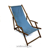Wooden deck chair 110cm blue