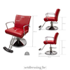 Leather barber chair 92cm red