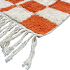 Geruite loper oranje