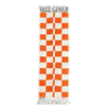 Geruite loper oranje