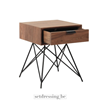 Vintage bedside table 45cm brown