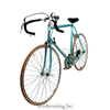 Retro racing bike blue