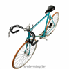Retro racing bike blue